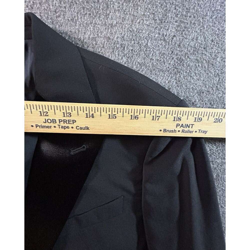 Armani Collezioni 42 R Tailored Fit Wool 1 Button Black Tuxedo Blazer Sport Coat - Picture 14 of 16